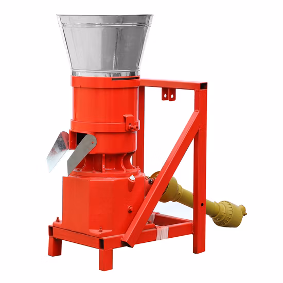 Prensa de pellets de madeira acionada por rolo, máquina para fabricar pellets de biomassa para uso doméstico